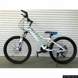 Велосипед 24 дюйма TOPRIDER "900"- бело-синий