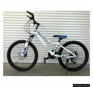 Велосипед 24 дюйма TOPRIDER "900"- бело-синий
