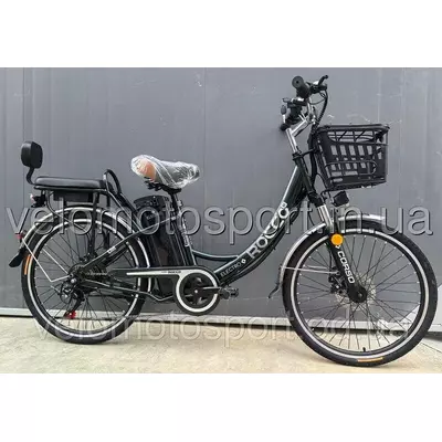 Електровелосипед Corso «ROCCO» 24" дюймів RC-20515 (1) ЧОРНИЙ, рама сталева, двигун 500W, акумулятор 48V20AH,